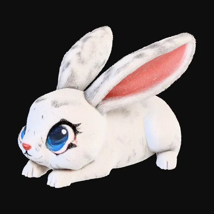 3D model for Ein Hase der realistisch aussieht für Roblox ganz normal am Boden
