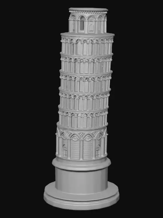3D model for Golden Leaning Tower Model