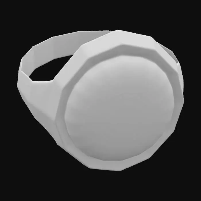 3D model for A shiney opal ring, clock, with clean futuristic with electronics #ChronoForgeWeapon#