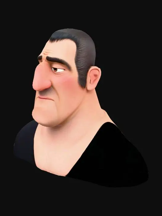 3D model for Contemplative Man with Guitar