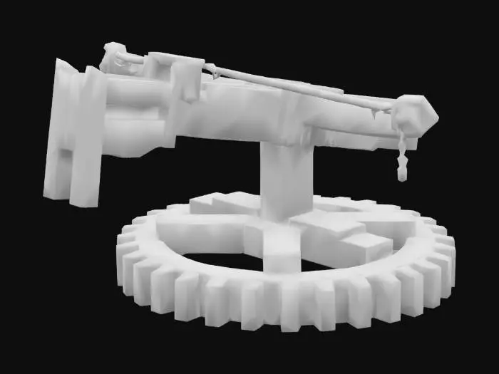 3D model for a wooden watch tower