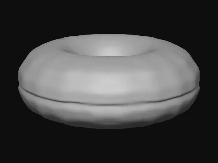 3D model for a low poly glazed donut