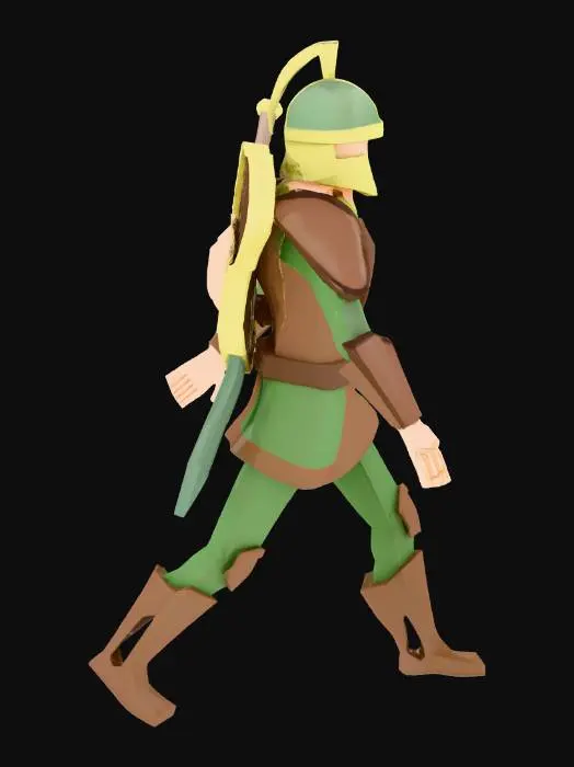 3D model for Polygon Warrior