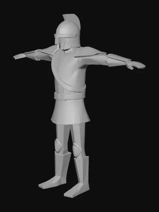 3D model for Polygonal Warrior Model