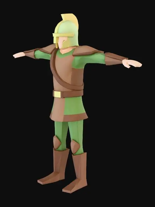 3D model for Polygonal Warrior Model