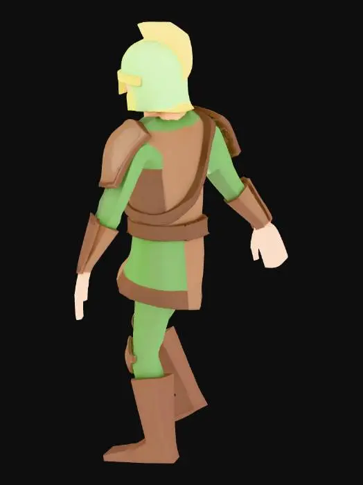 3D model for Polygonal Warrior Model