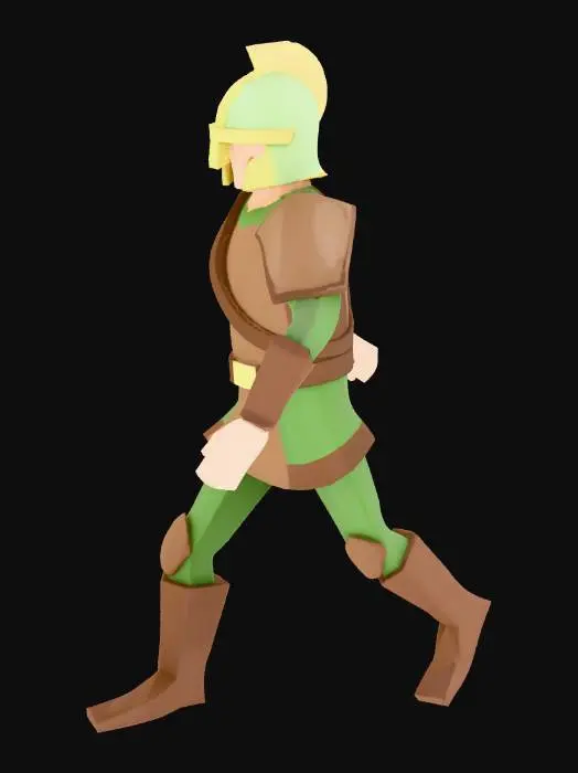 3D model for Polygonal Warrior Model