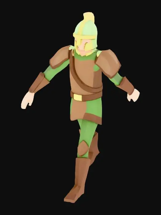 3D model for Polygonal Warrior Model
