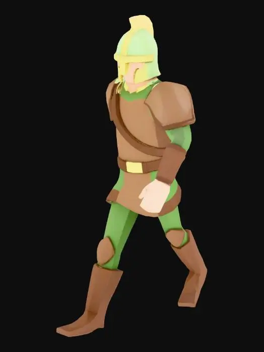 3D model for Polygonal Warrior Model