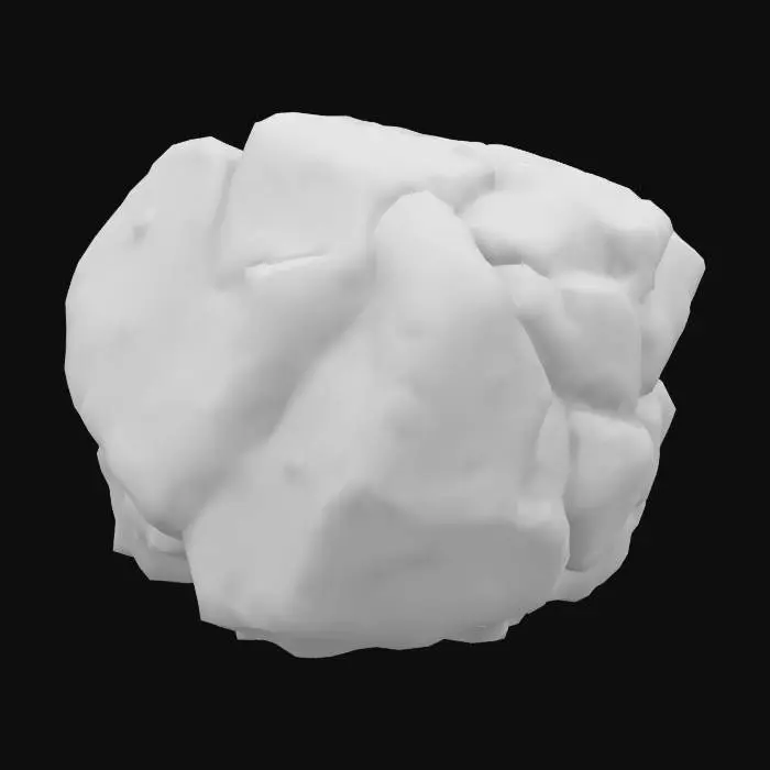 3D model for una roccia grigia