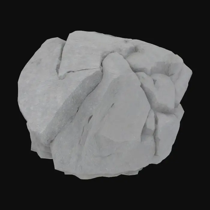 3D model for una roccia grigia