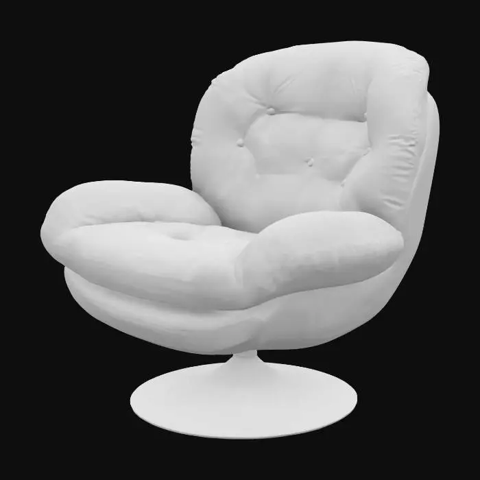 3D model for Retro Orange Swivel Chair