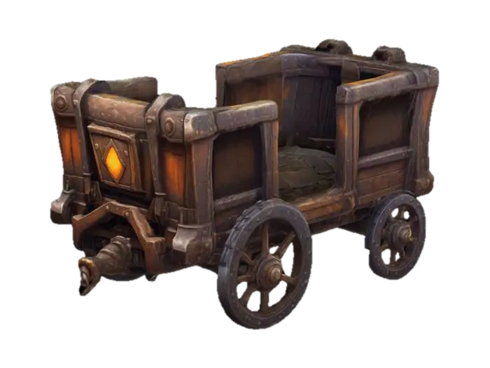 A empty mining carriage, Stylized video game asset, world of warcraft art… - Worldofwarcraft 3D model, vytvořený pomocí AI