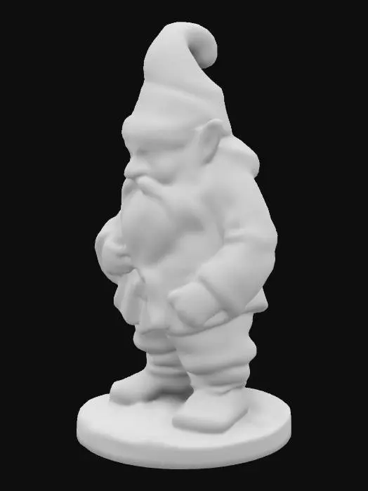 3D model for The object is the statue of dwarf made of dwarf rocks, highly detailed, photoscan, sculpture with cracks and a rough texture and a predominantly stone-gray color that are diluted with moss, game assets