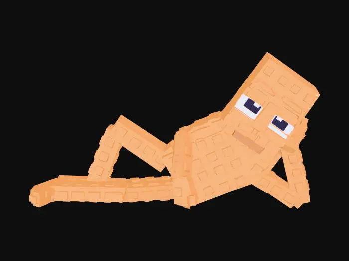 3D model for Reclining Brick Figure