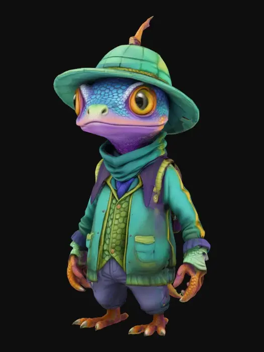 3D model for Explorer Lizard in the Study