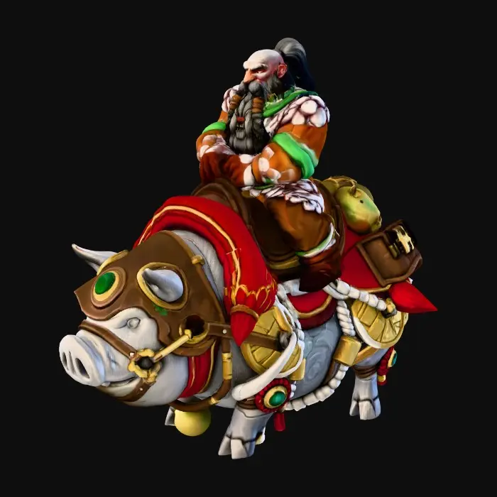 3D model for Dwarf on a Guardian Boar