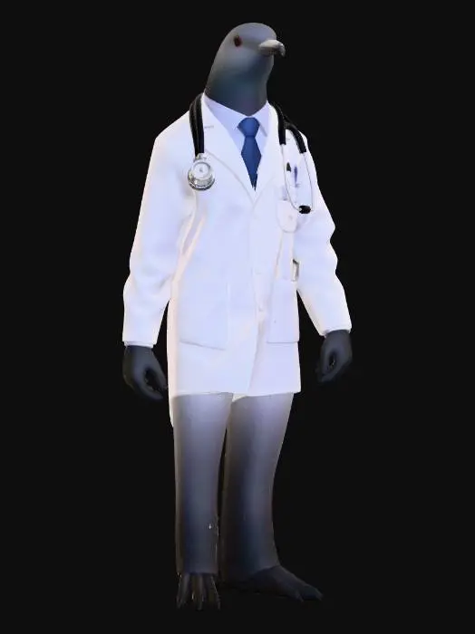 3D model for Pigeon-Headed Doctor in Hallway
