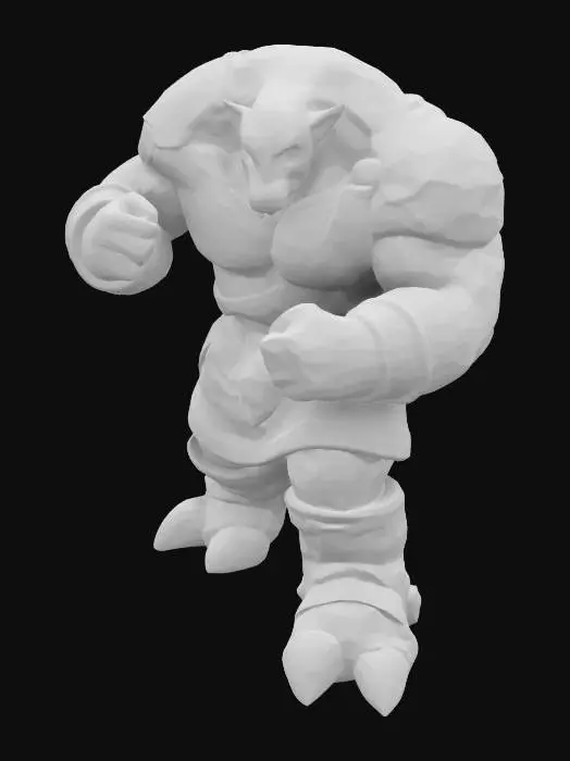 3D model for Rand from Breath of Fire II video game, armadillo-like warrior,