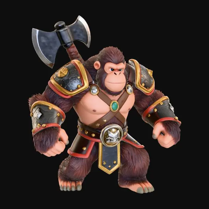 3D model for Gorilla Warrior