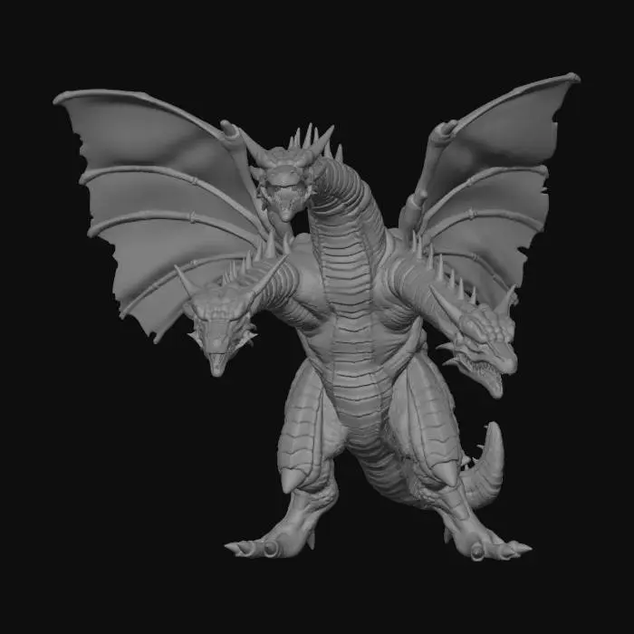 3D model for Cretaceous King Ghidorah