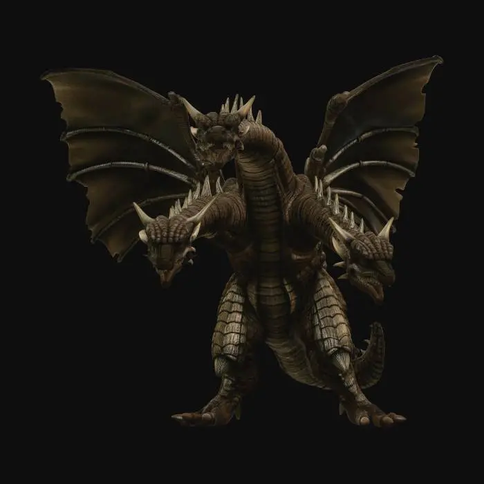 3D model for Cretaceous King Ghidorah