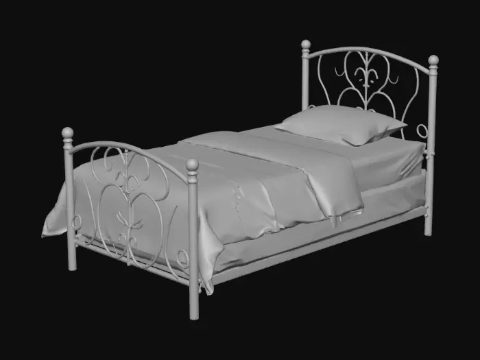 3D model for Pink Princess Twin Bed