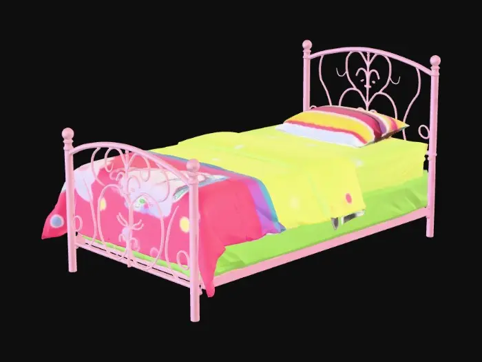 3D model for Pink Princess Twin Bed