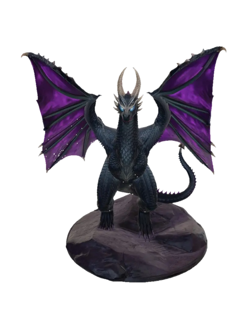 Massive ancient dragon with an overwhelming and imposing presence, towering… - Dragonwings 3D model, vytvořený pomocí AI