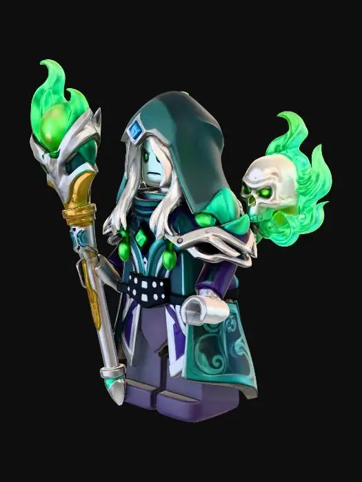 3D model for Necromancer Minifigure