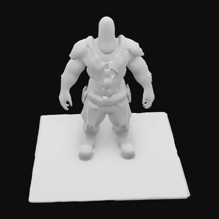 3D model for a big man with lasers in his eyes