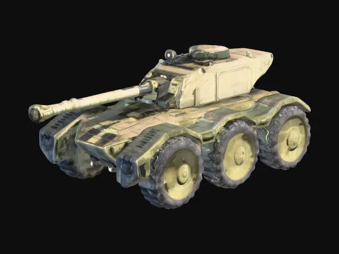 3D model for scifi self propelled artillery vehicle