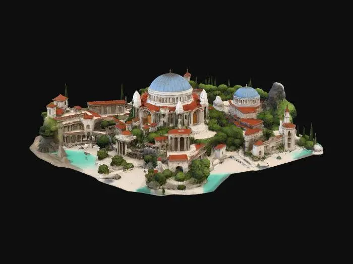 3D model for Elysian Island