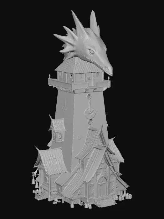 3D model for Dragon Tower House