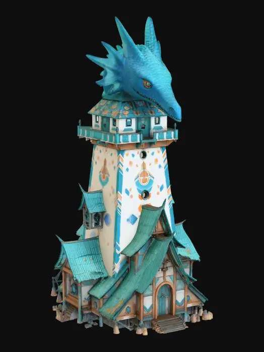 3D model for Dragon Tower House