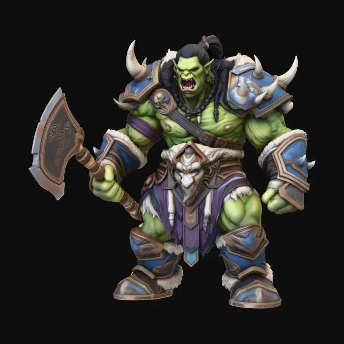3D model for Mighty Warrior Orc