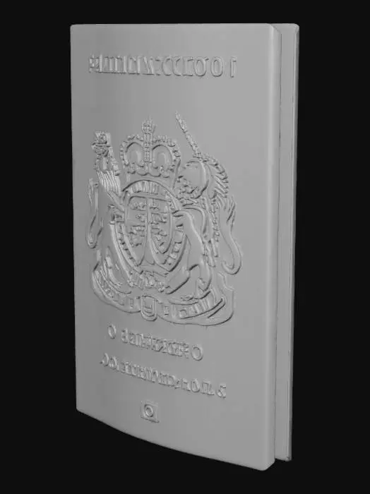 3D model for UK Passport Cover