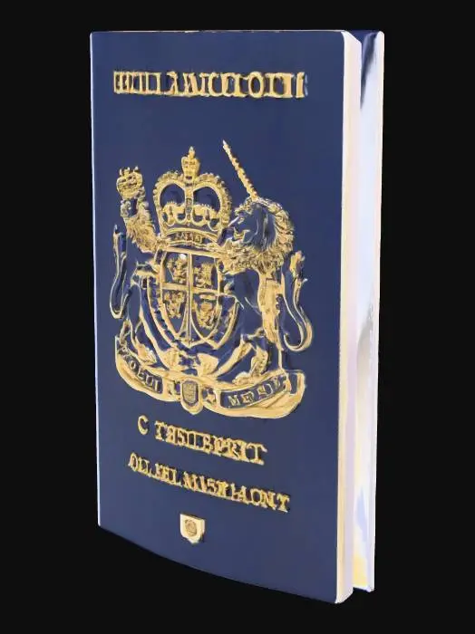 3D model for UK Passport Cover