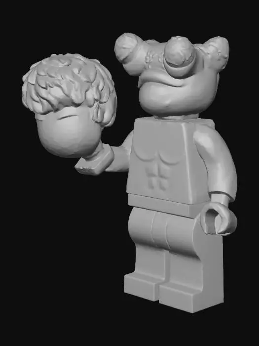 3D model for lego head holder