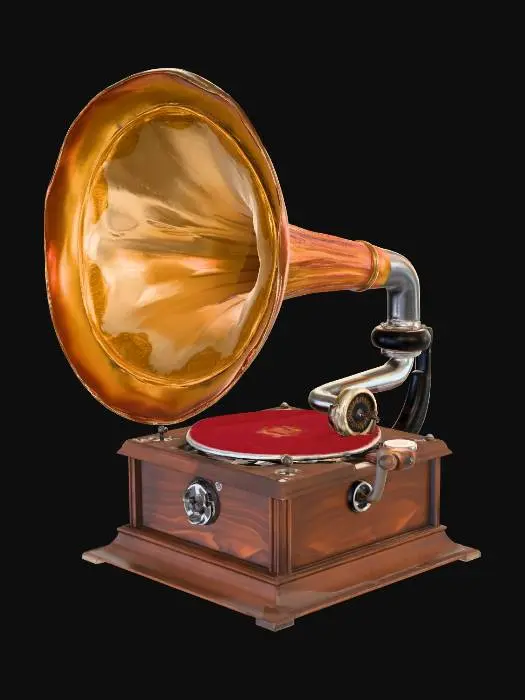 3D model for Vintage Phonograph