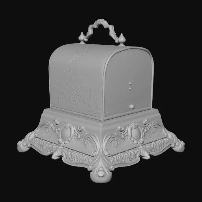 3D model for phonograph french closed