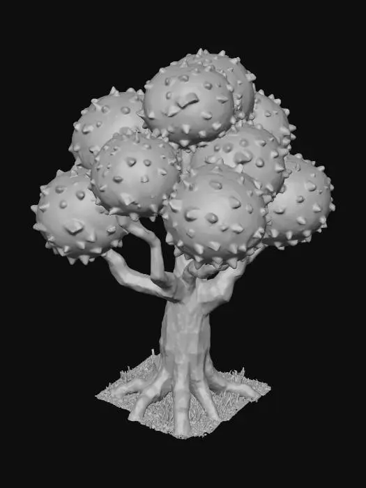3D model for a tree with pokemon 3ds like graphics