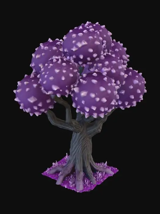 3D model for a tree with pokemon 3ds like graphics