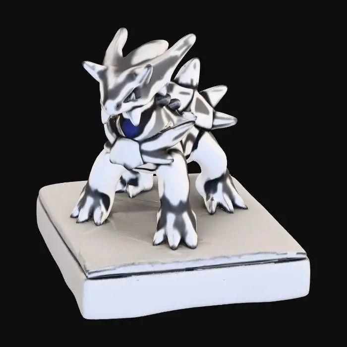 3D model for grey Crystal Dragon Statue
