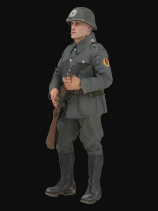 3D model for soldado aleman de 1940s