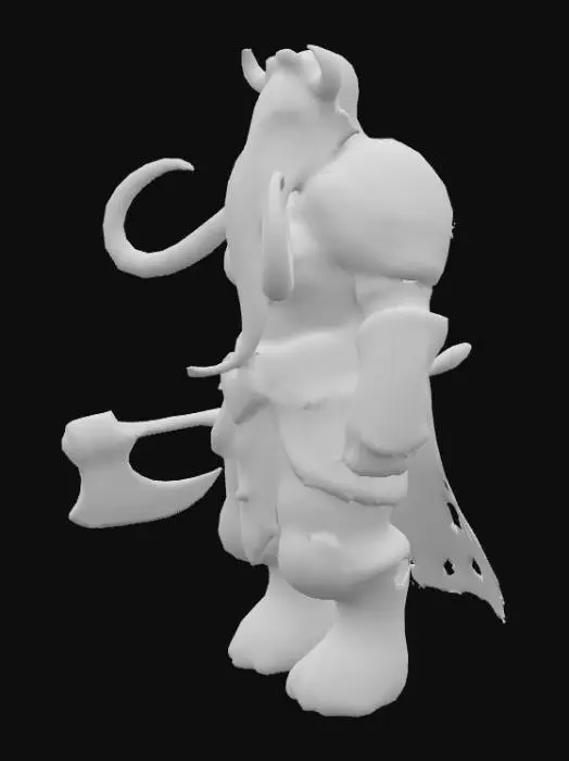 3D model for Mammoth Warrior in the Mountains