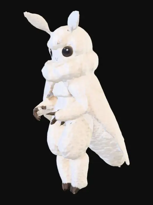 3D model for Fuzzy Mothling, #PBR#