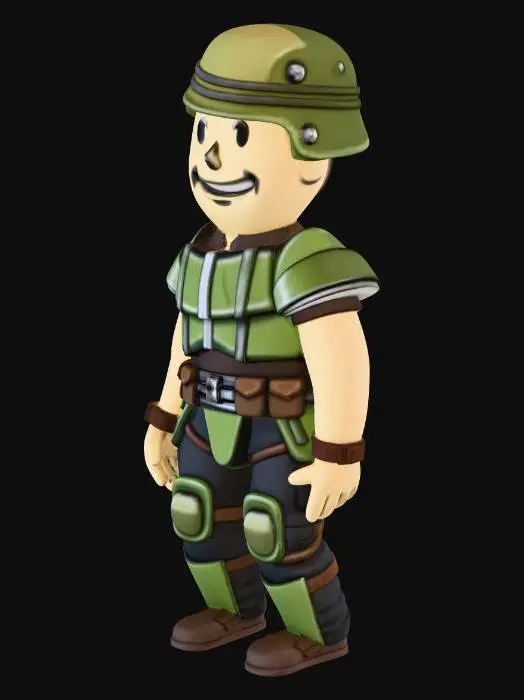 3D model for Vault Soldier