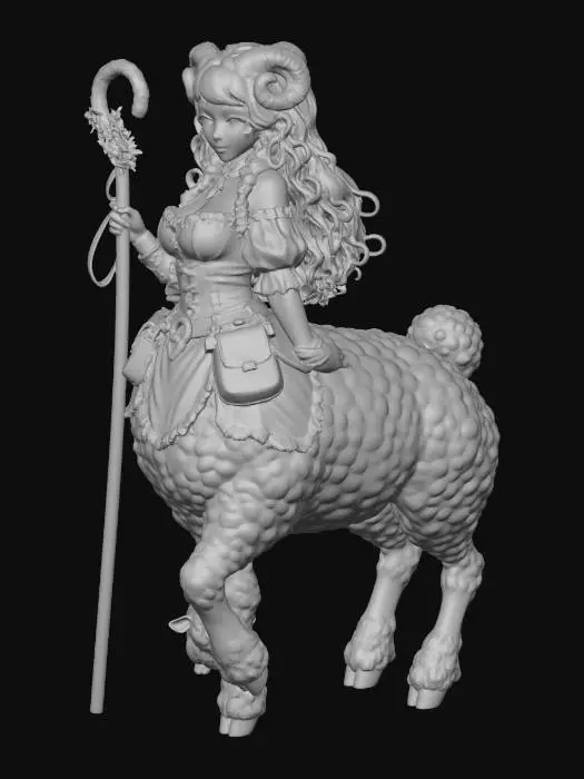 3D model for Shepherdess Centaur Fantasy Art
