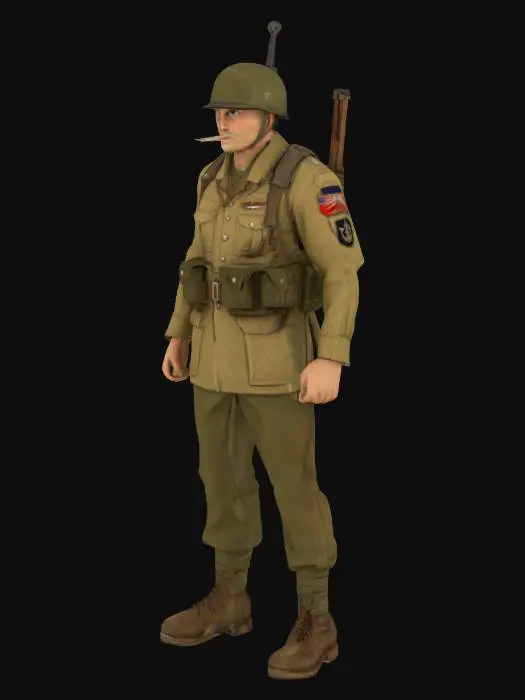 3D model for Soldier in Uniform